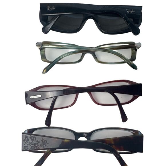 Eyeglass Frames Set Of Four Ray Ban Tiffany Calvin Klein Bulova Designer Frames - Picture 2 of 6